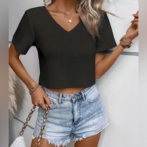 Waffle Knitted Crop top Women’s Xl